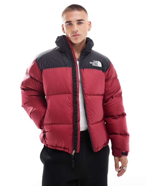 The North Face - Retro Nuptse - Gewatteerd jack in bordeauxrood en zwart, 3 van 4