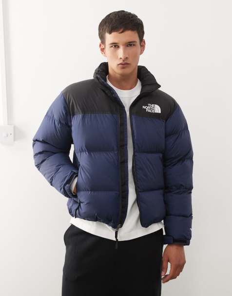 The North Face – Retro Nuptse – Marinblå pufferjacka med dun - view 1
