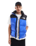 The North Face Retro Nuptse puffer vest in blue