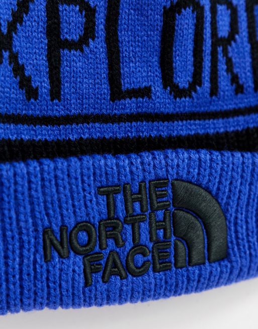 Bonnet North Face Retro TNF Pom - Bleu Monterey
