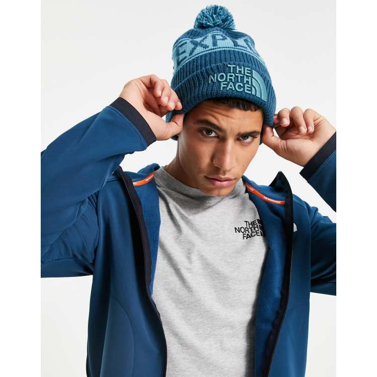 ニット帽/ビーニーノースフェイス　Retro TNF Pom Beanie Blue