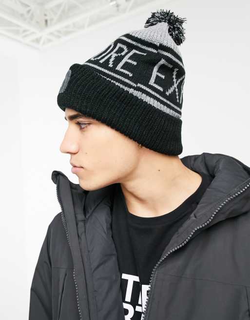 The North Face – Retro TNF – Czarna czapka beanie z pomponem, 4 z 4