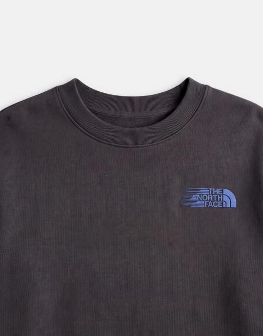 The North Face Retro trail relaxed crew neck sweatshirt in grey, 9 of 9
