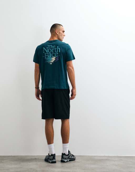 The North Face Retro Trail t-shirt relaxed avec imprimé au dos en vert, 4 de 5