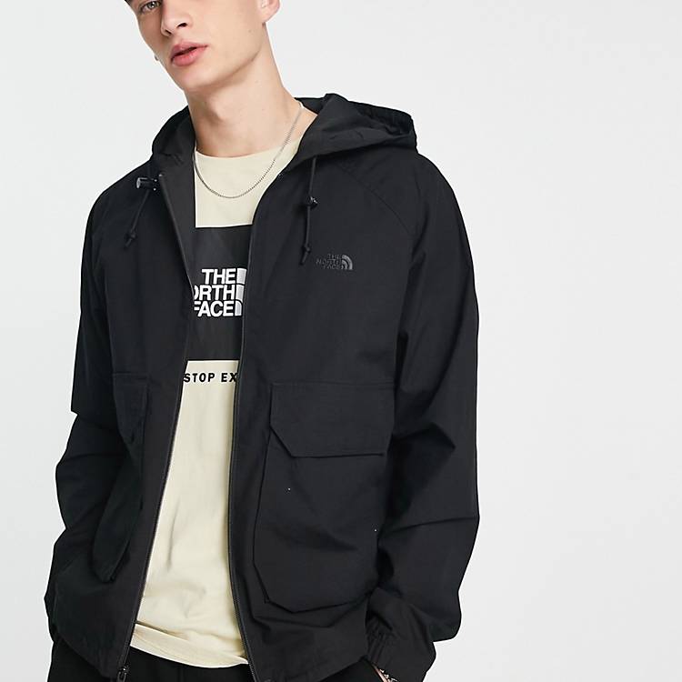The North Face Ripstop Wind hooded jacket in black