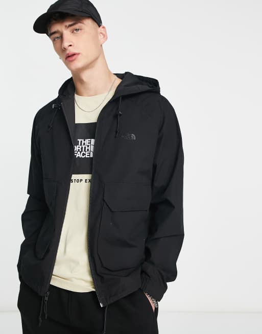 The North Face Ripstop Wind hooded jacket in black