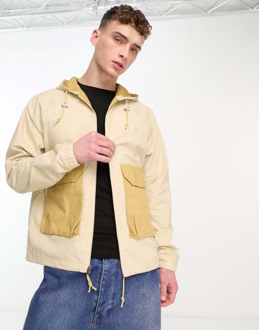 Tan shop hooded jacket