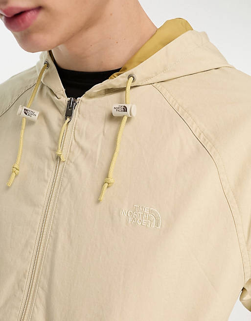 The North Face Ripstop Wind hooded jacket in tan
