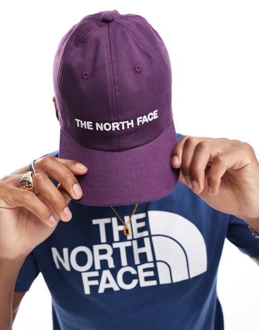 Purple north face hexalogic hat