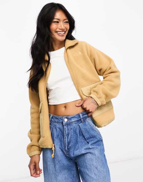The North Face – Royal Arch – Gesteppte Fleece-Jacke in Beige und Stein mit Reißverschluss - view 1