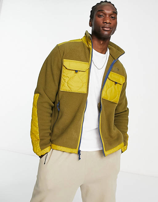 The North Face Royal Arch quilted zip up fleece in olive green | ASOS