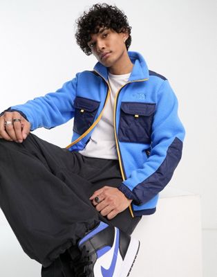 The North Face Royal Arch zip up fleece in blue and navy
