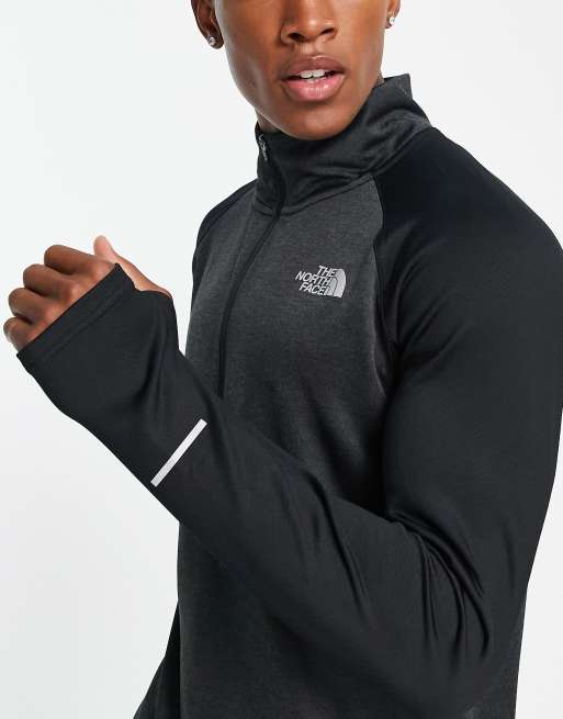 The North Face Running 1/4 zip fleece in black, 2 of 4