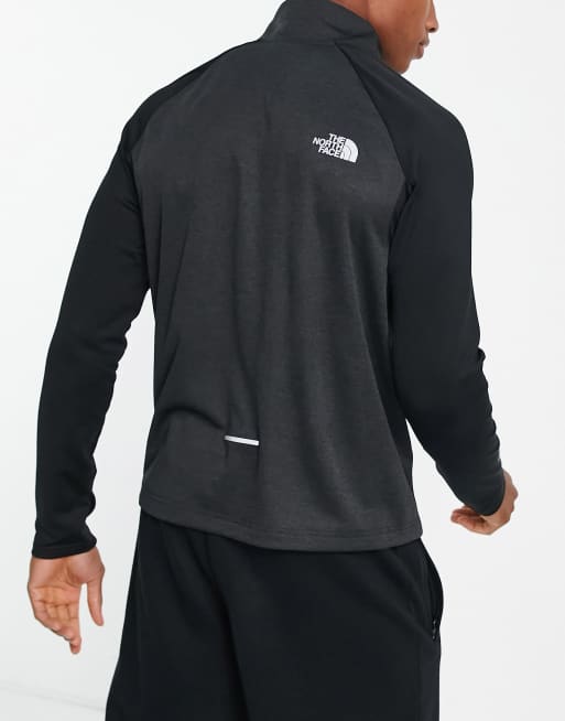 The North Face Running 1/4 zip fleece in black, 4 of 4