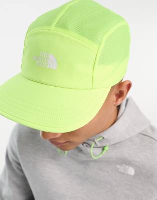 The North Face Running 5 panel mesh cap in yellow