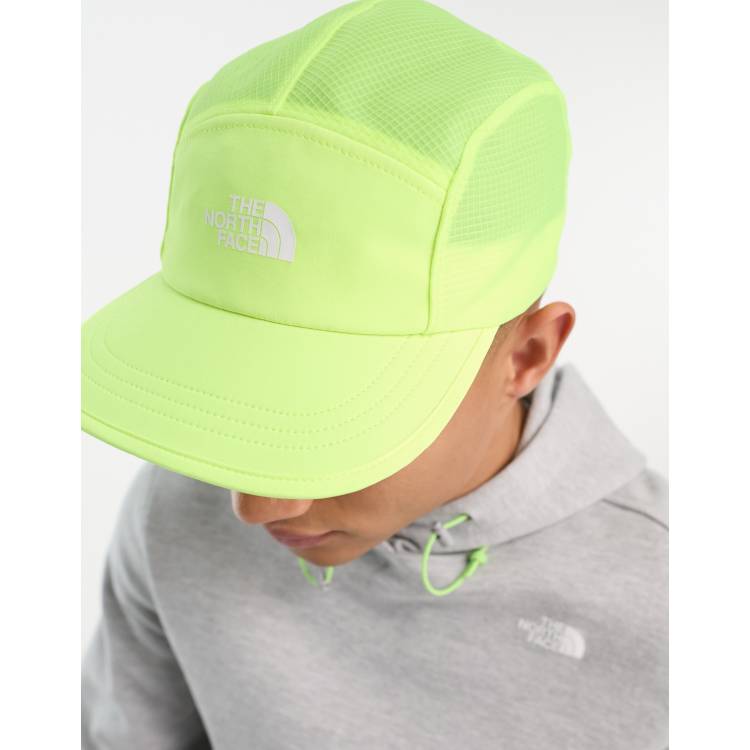 The North Face Running 5 panel mesh cap in yellow