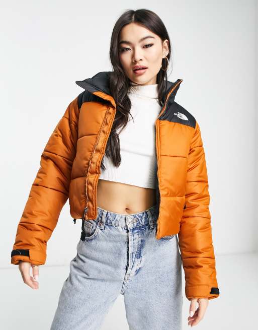 The North Face - Saikuru - Cropped gewatteerd jack in roestbruin, exclusief bij ASOS