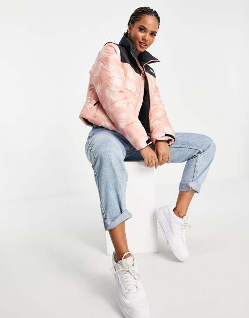 tie dye north face jacket