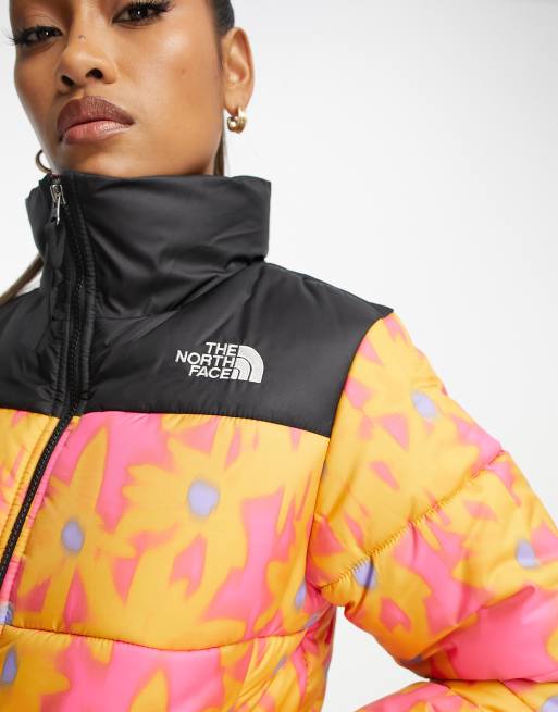 The North Face Saikuru cropped puffer in yellow flower print Exclusive at  ASOS