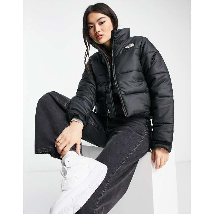 North face puffer store jacket womens cropped