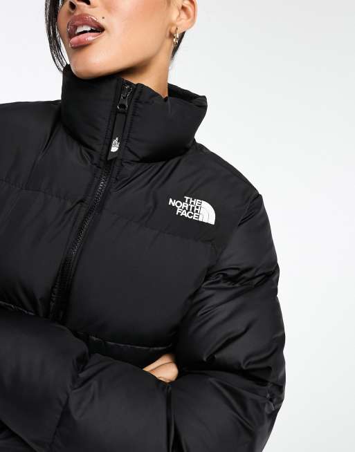 The North Face Saikuru cropped puffer jacket in black ASOS