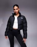 The North Face Saikuru cropped puffer jacket in black