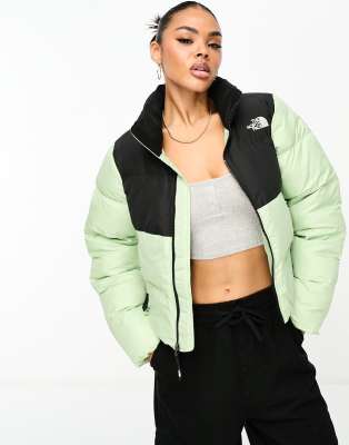 North face clearance green bomber jacket