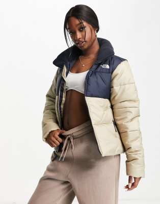 beige north face jacket womens
