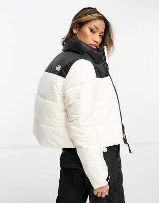 The North Face - Saikuru - Kurze Steppjacke in Cremeweiß, exklusiv bei ASOS