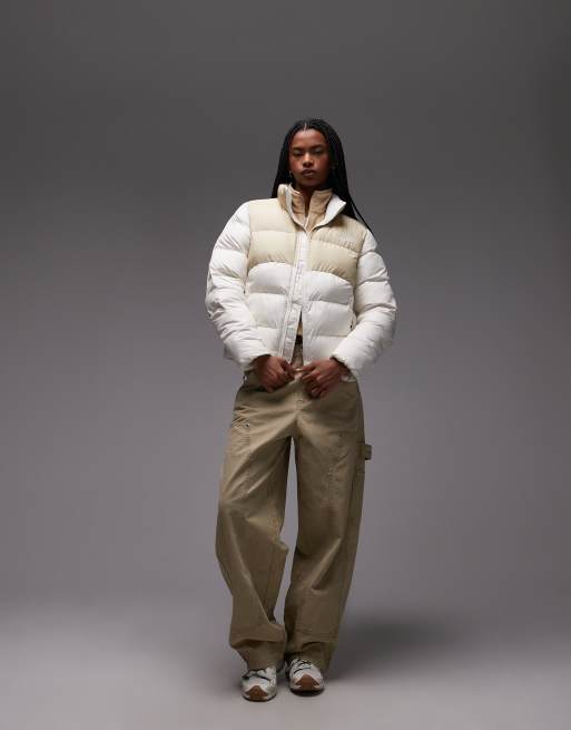 The North Face - Saikuru - Piumino bianco sporco con logo, 2 di 4
