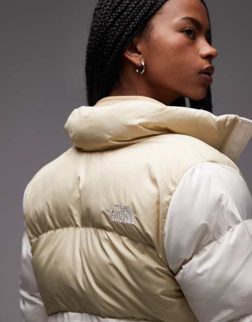 The North Face - Saikuru - Piumino bianco sporco con logo, 3 di 4