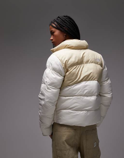 The North Face - Saikuru - Piumino bianco sporco con logo, 4 di 4
