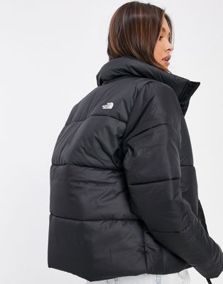 black puffer jacket the north face