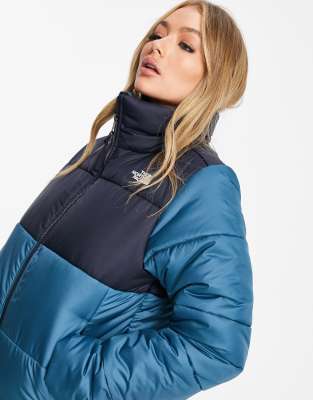 the north face blue puffer jacket