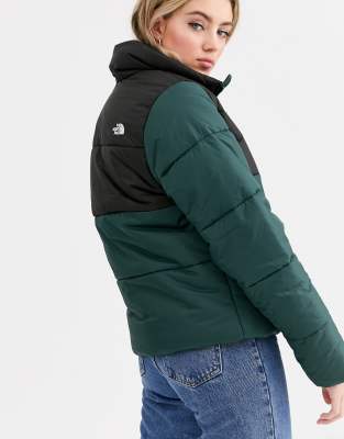 ladies green north face jacket