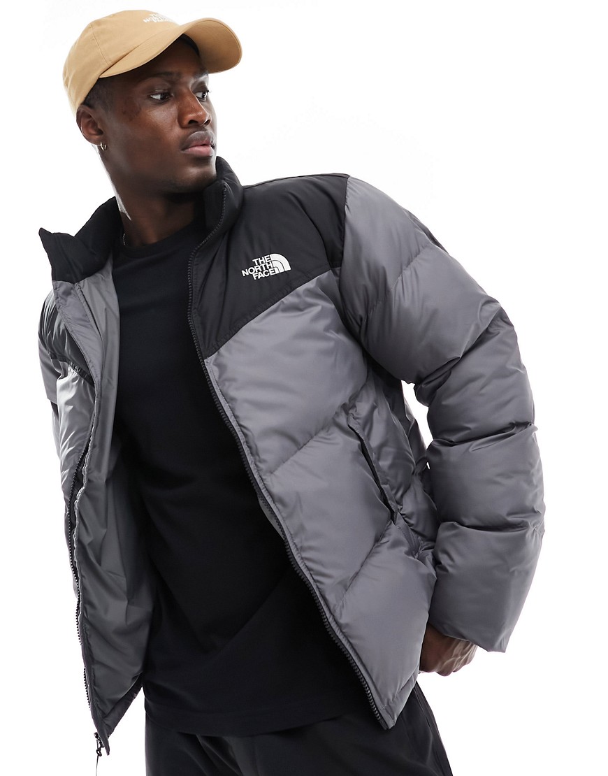 The North Face Saikuru puffer jacket in grey and black