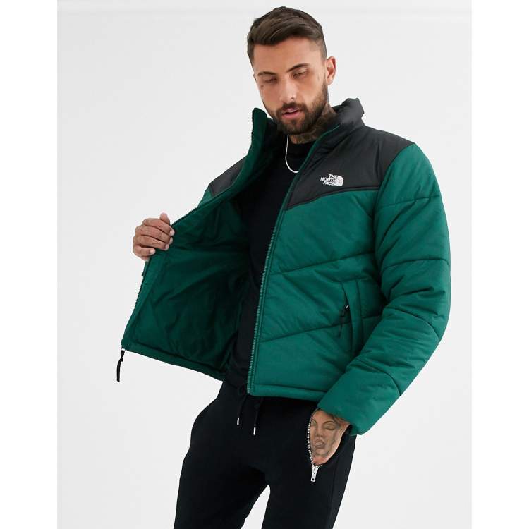 The North Face Saikuru puffer jacket in night green