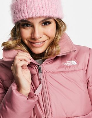 pink puffer jacket north face