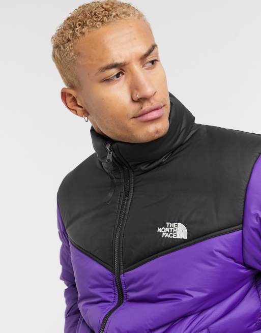 Purple north face hot sale jacket mens