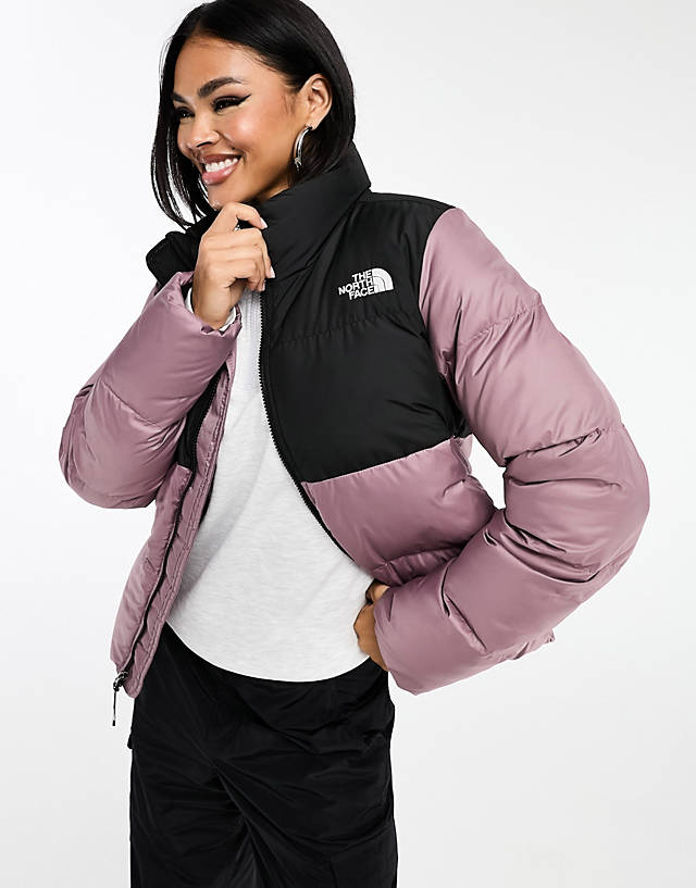 The North Face - saikuru puffer jacket in taupe and black exclusive at asos