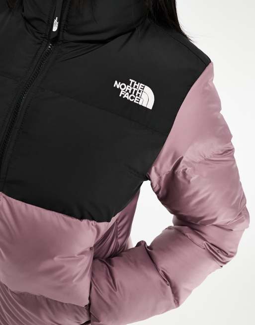 The North Face Saikuru puffer jacket in taupe and black Exclusive at ASOS