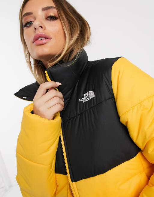 The north face saikuru puffer jacket store in yellow