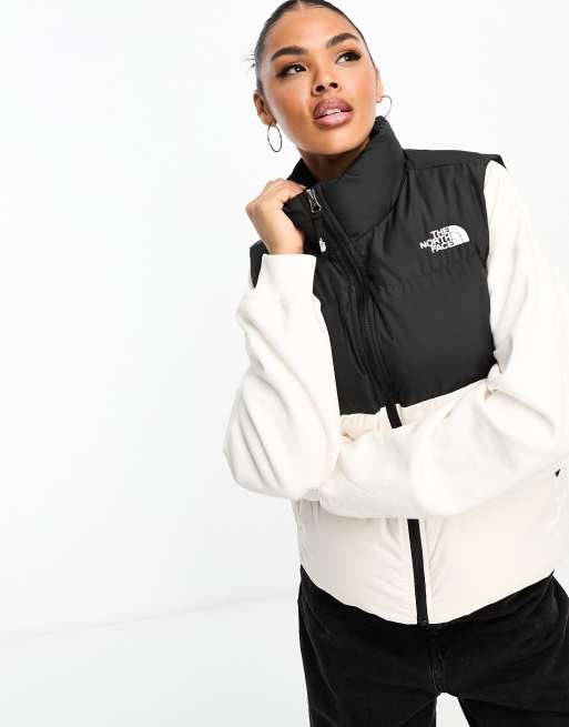 The North Face Saikuru puffer vest in cream and black | ASOS