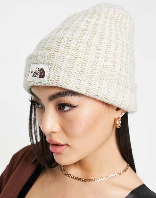 North face cream on sale beanie