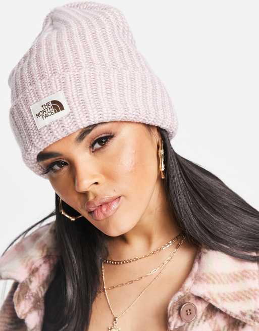 The North Face Salty Bae beanie in pink | ASOS