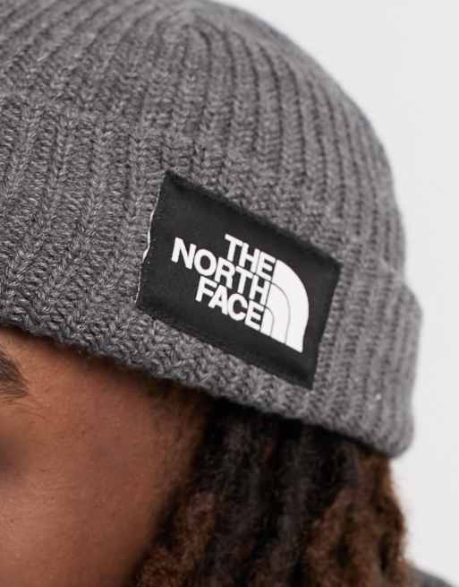 mens grey north face beanie