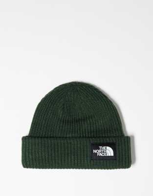 THE NORTH FACE SALTY DOG BEANIE IN DARK GREEN