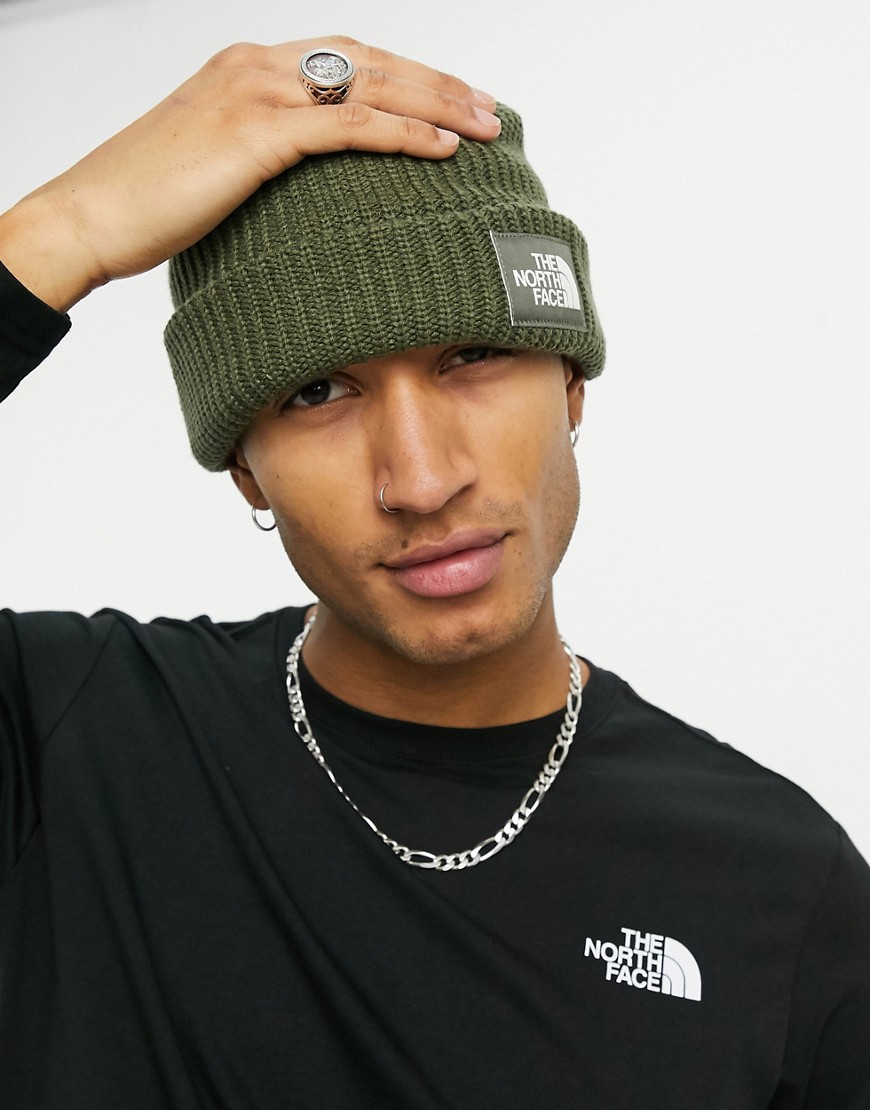 THE NORTH FACE SALTY DOG BEANIE IN GREEN,NF0A3FJW21L