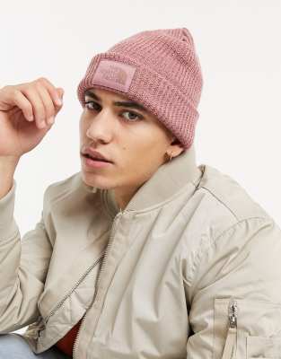 north face beanie pink