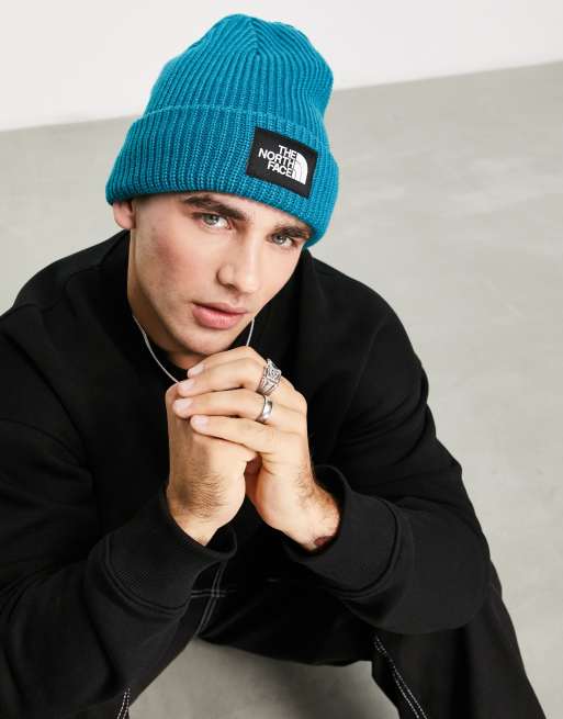 The North Face - Salty - Gevoerde beanie in groenblauw